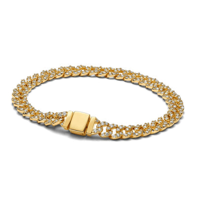 18K Gold Moissanite Cuban Bracelet That Radiates Confidence & Turns Every Glance Into Admiration