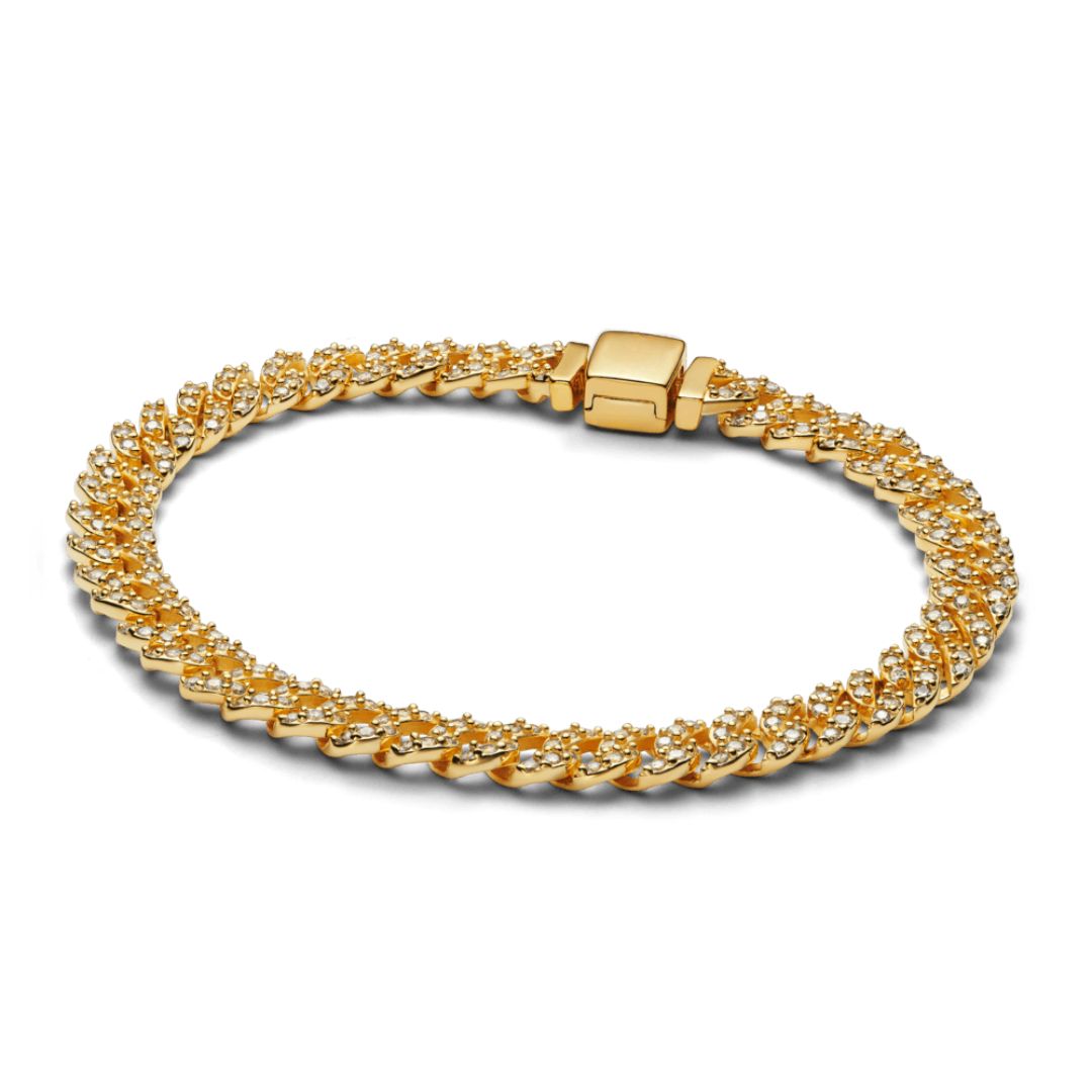 18K Gold Moissanite Cuban Bracelet That Radiates Confidence & Turns Every Glance Into Admiration