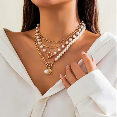 18K Gold Pearl Necklace Set That Elevates Your Elegance & Draws Every Eye