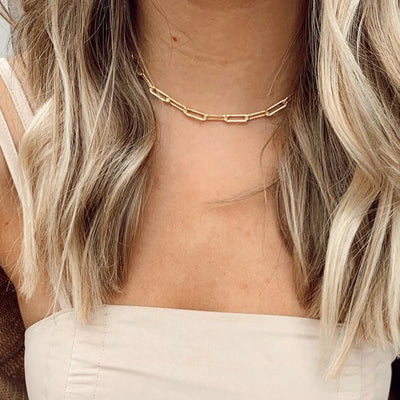 14K Gold Paperclip Chain Necklace That Elevates Your Elegance Instantly & Makes You Unforgettable