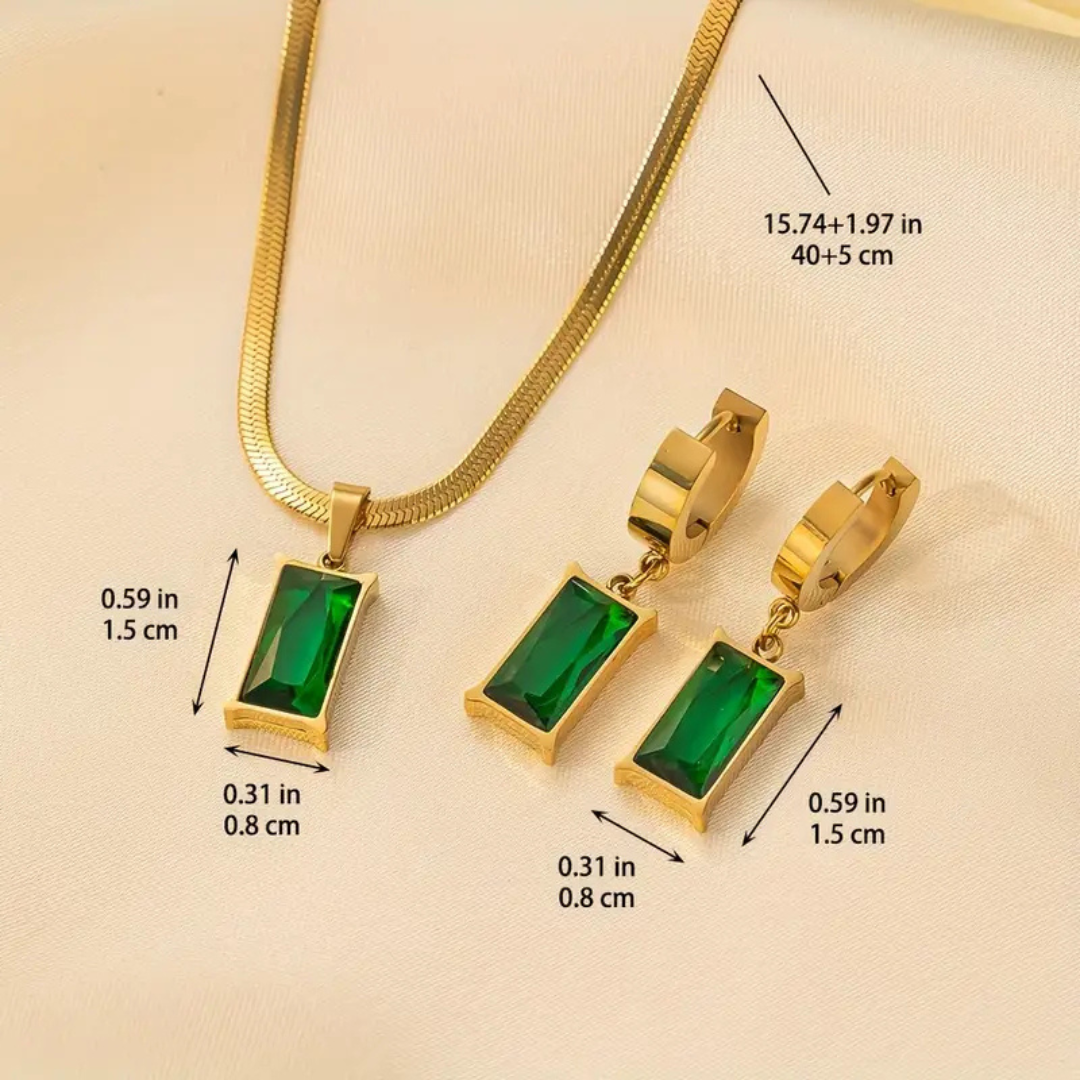 18K Gold & Gem Jewelry Set That Radiates Pure Sophistication