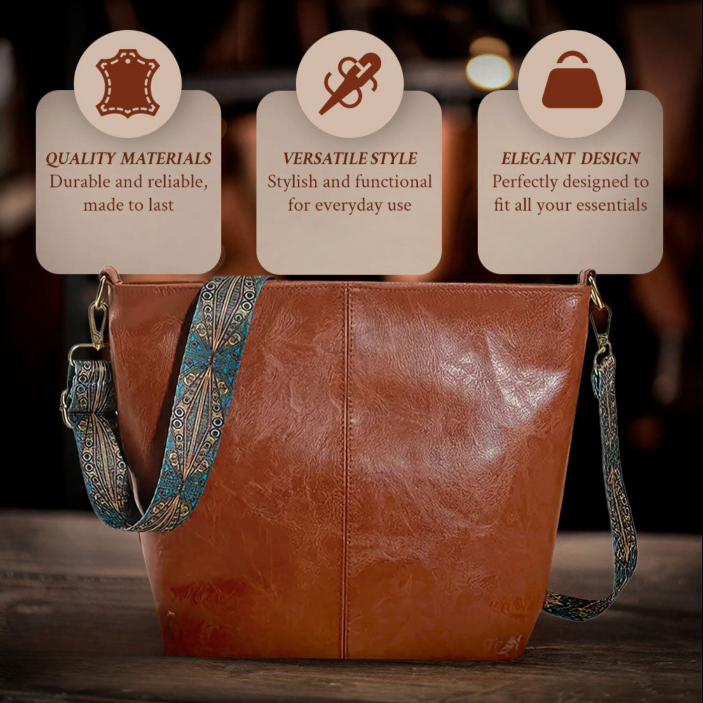 Catriona – Vintage Charm | Leather Shoulder Bag