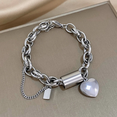 18K Gold Heartened Chunky Bracelet That Boosts Your Confidence & Captures Every Eye