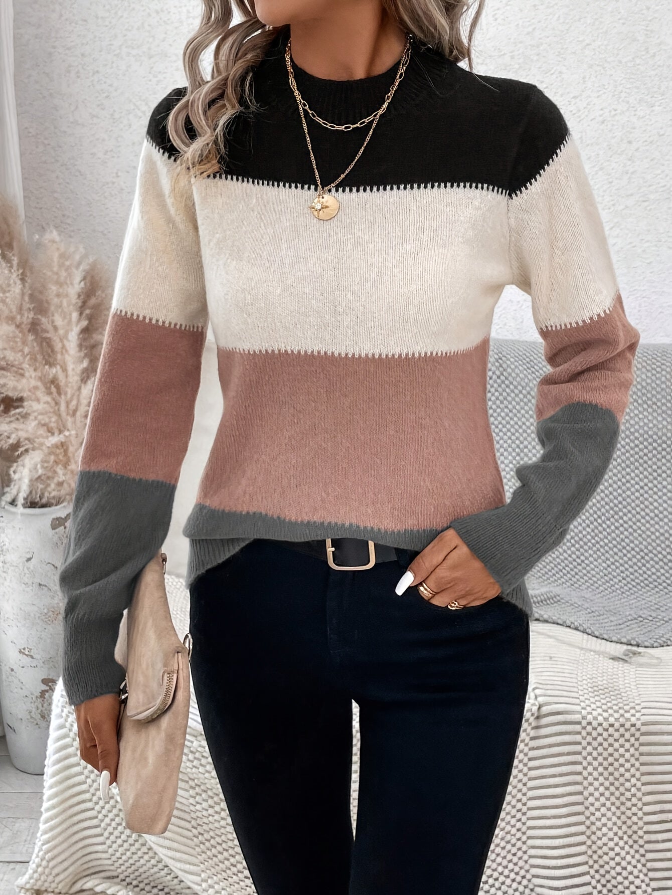 Striped Sweater – Stylish Comfort in Earthy Tones