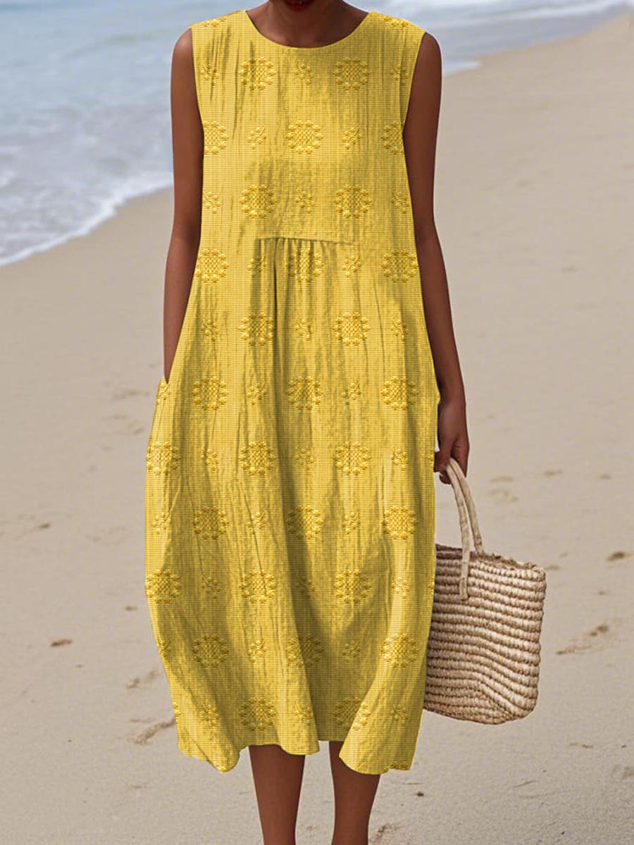 Sleeveless Midi Dress – Airy Freedom, Everyday Charm