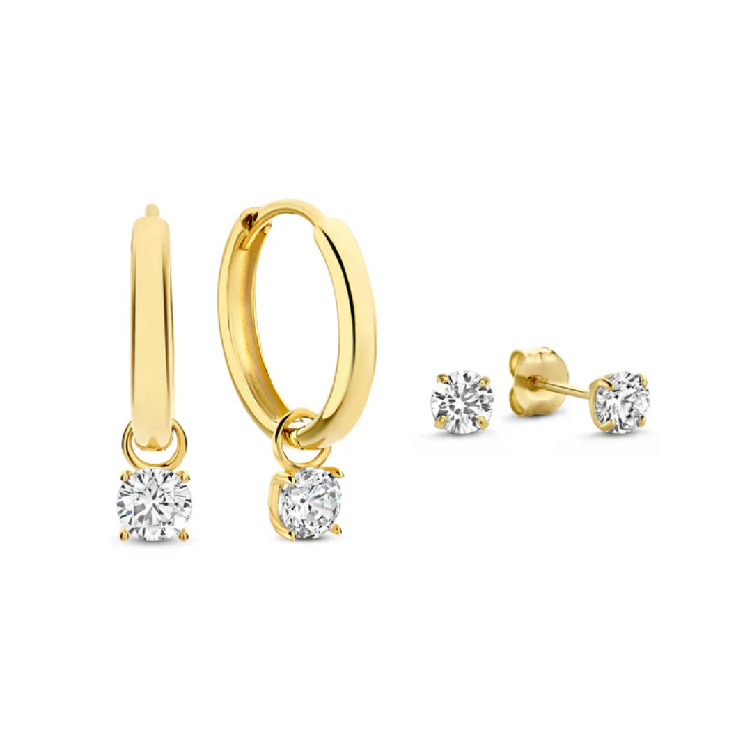 18k Gold Duo Hoop Earrings That Shine With Confidence