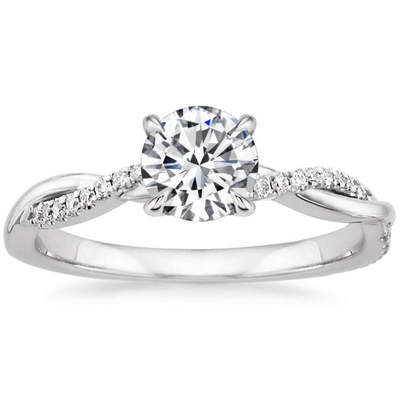 18K Gold Twisted Engagement Ring That Radiates Grace & Captures Hearts Forever
