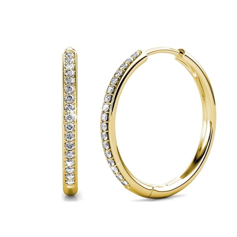 14k Gold  Hoops That Bring Shine to Any Outfit & Finish Your Look Perfectly