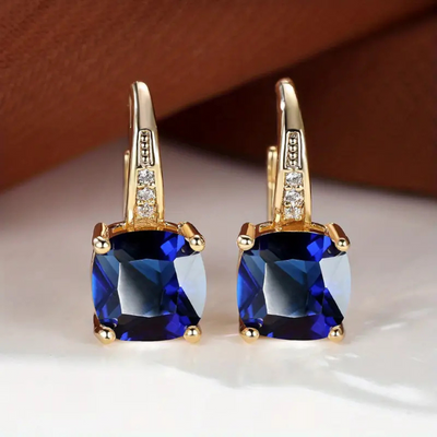 18k Gold Stone Hoop Earrings That Spark Compliments Everywhere