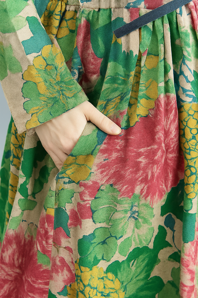 Veronique – Floral Linen Maxi Dress