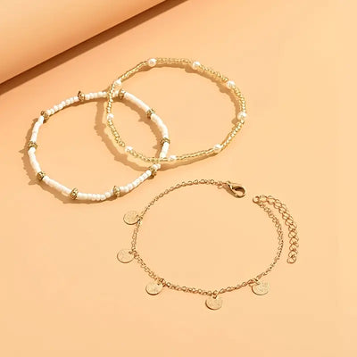 18K Gold Boho Anklet That Adds a Touch of Luxury & Turns Every Step Into a Statement