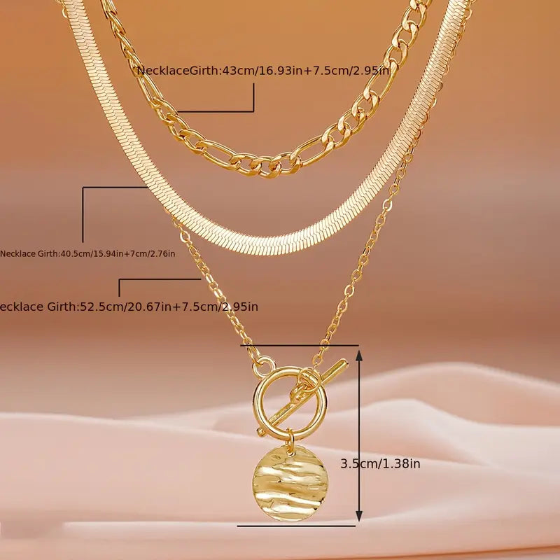18K Gold Layered Necklace Set That Radiates Sophistication & Makes Every Outfit Shine
