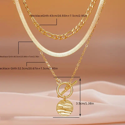 18K Gold Layered Necklace Set That Radiates Sophistication & Makes Every Outfit Shine