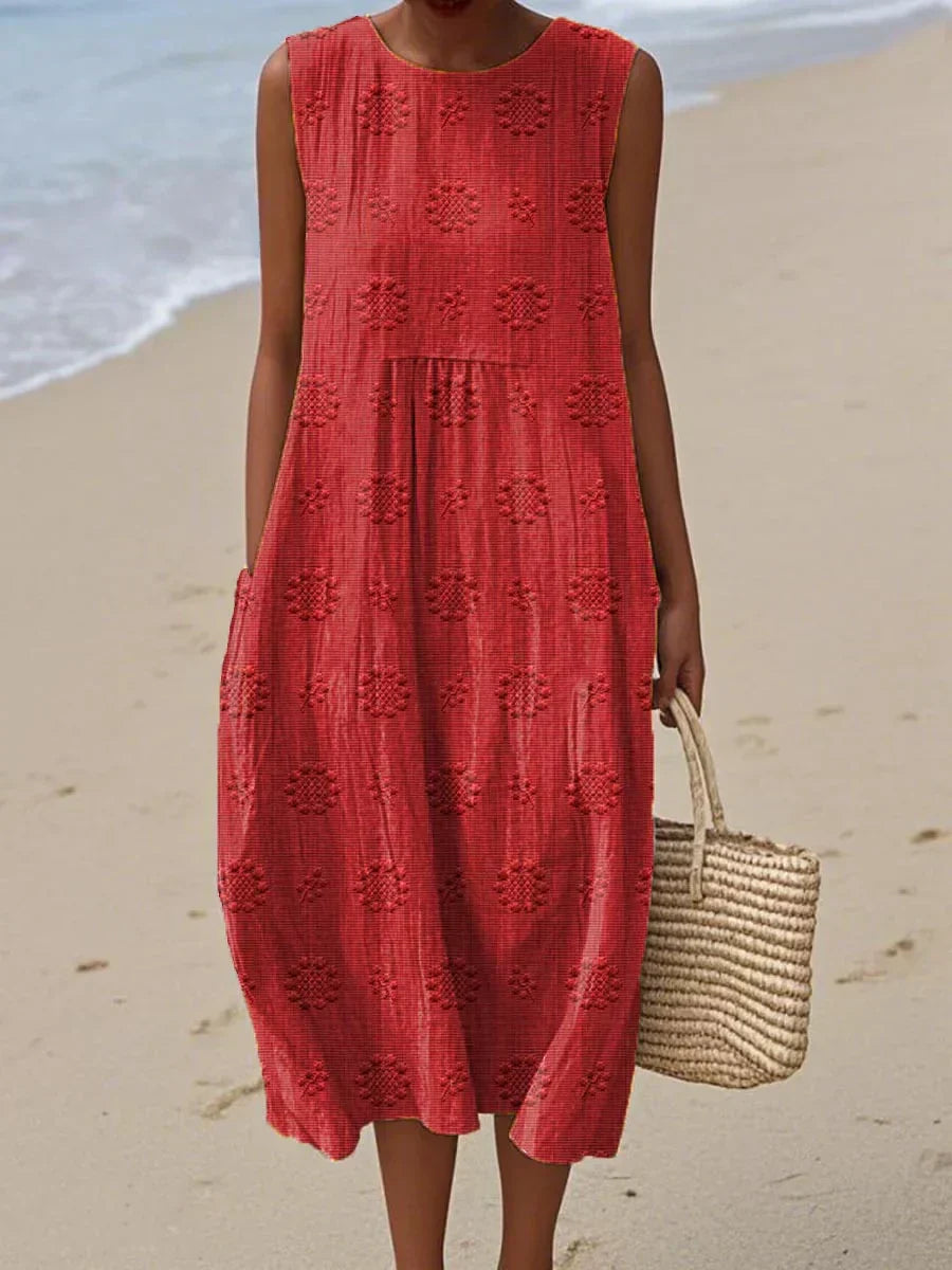 Sleeveless Midi Dress – Airy Freedom, Everyday Charm