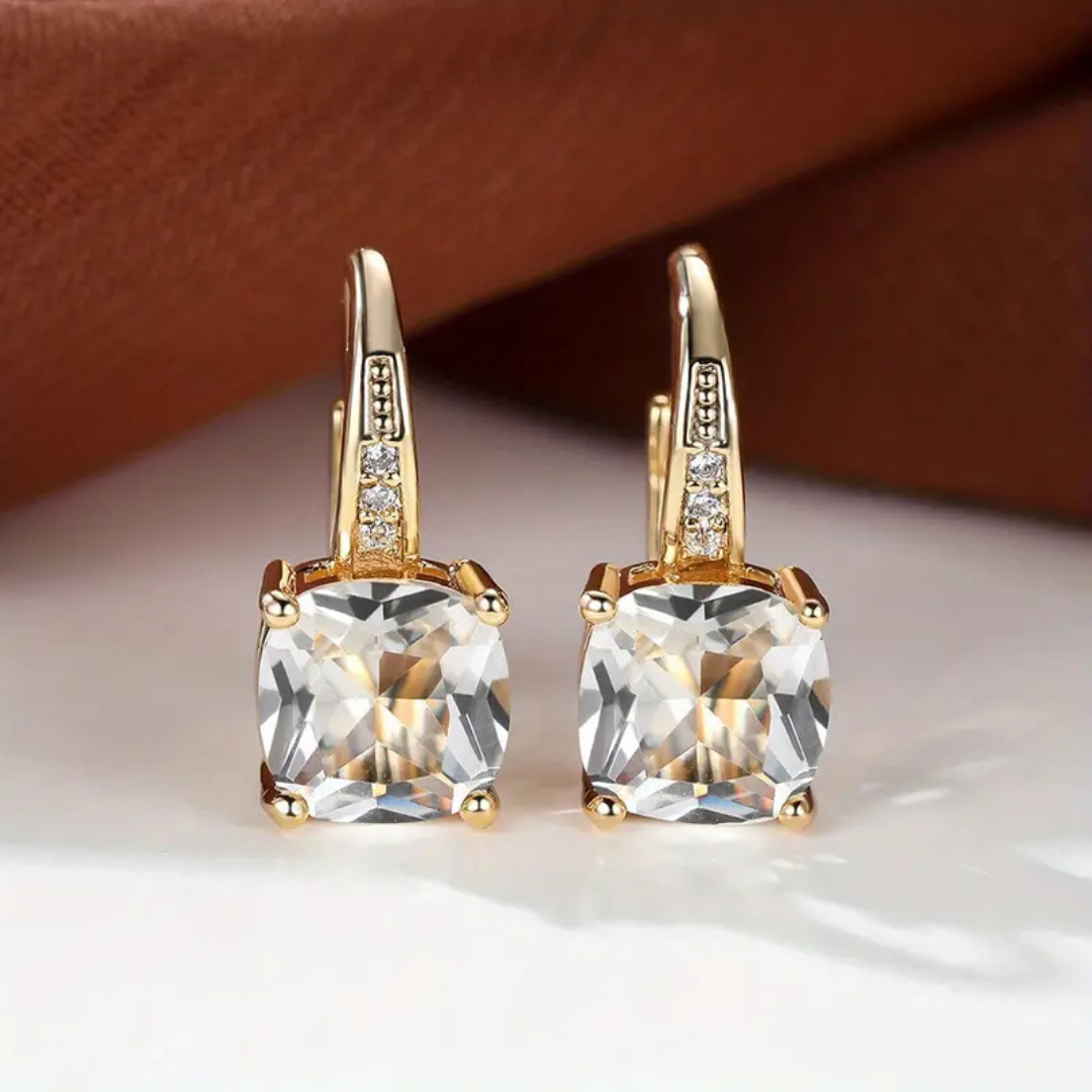 18k Gold Stone Hoop Earrings That Spark Compliments Everywhere