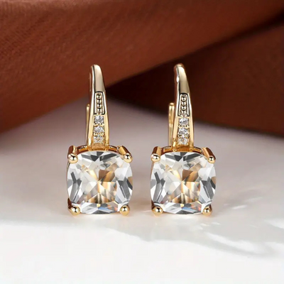 18k Gold Stone Hoop Earrings That Spark Compliments Everywhere