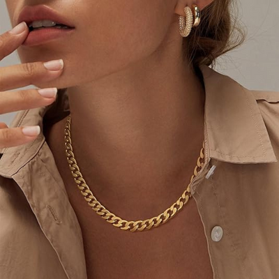 18K Gold Cuban Link Necklace That Turns Every Glance Into Admiration