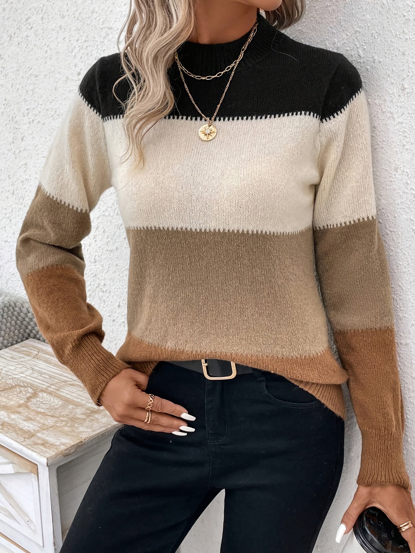 Striped Sweater – Stylish Comfort in Earthy Tones