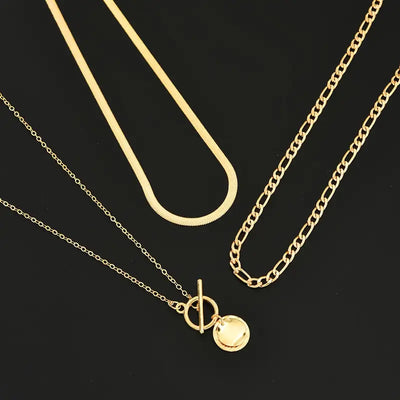 18K Gold Layered Necklace Set That Radiates Sophistication & Makes Every Outfit Shine