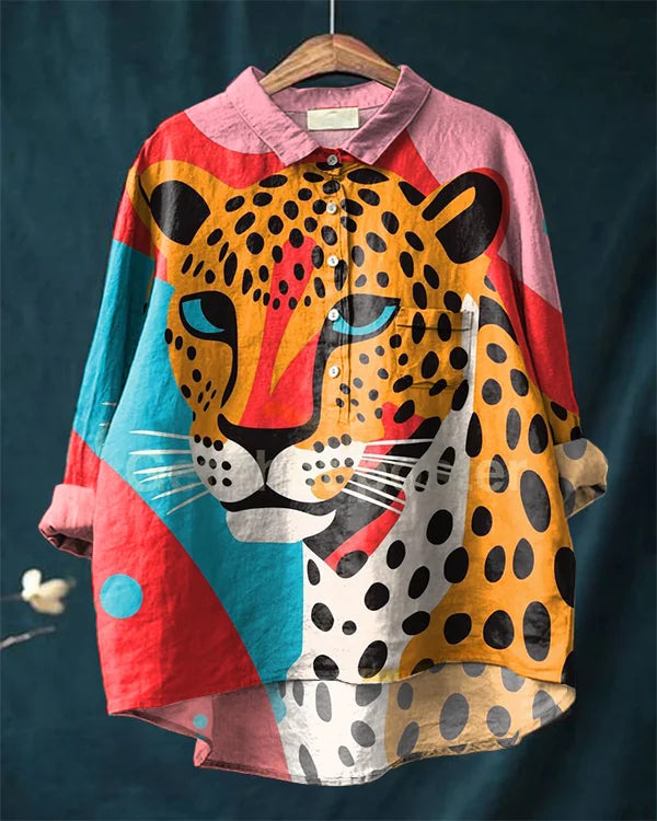 Dominique – Leopard Art Shirt