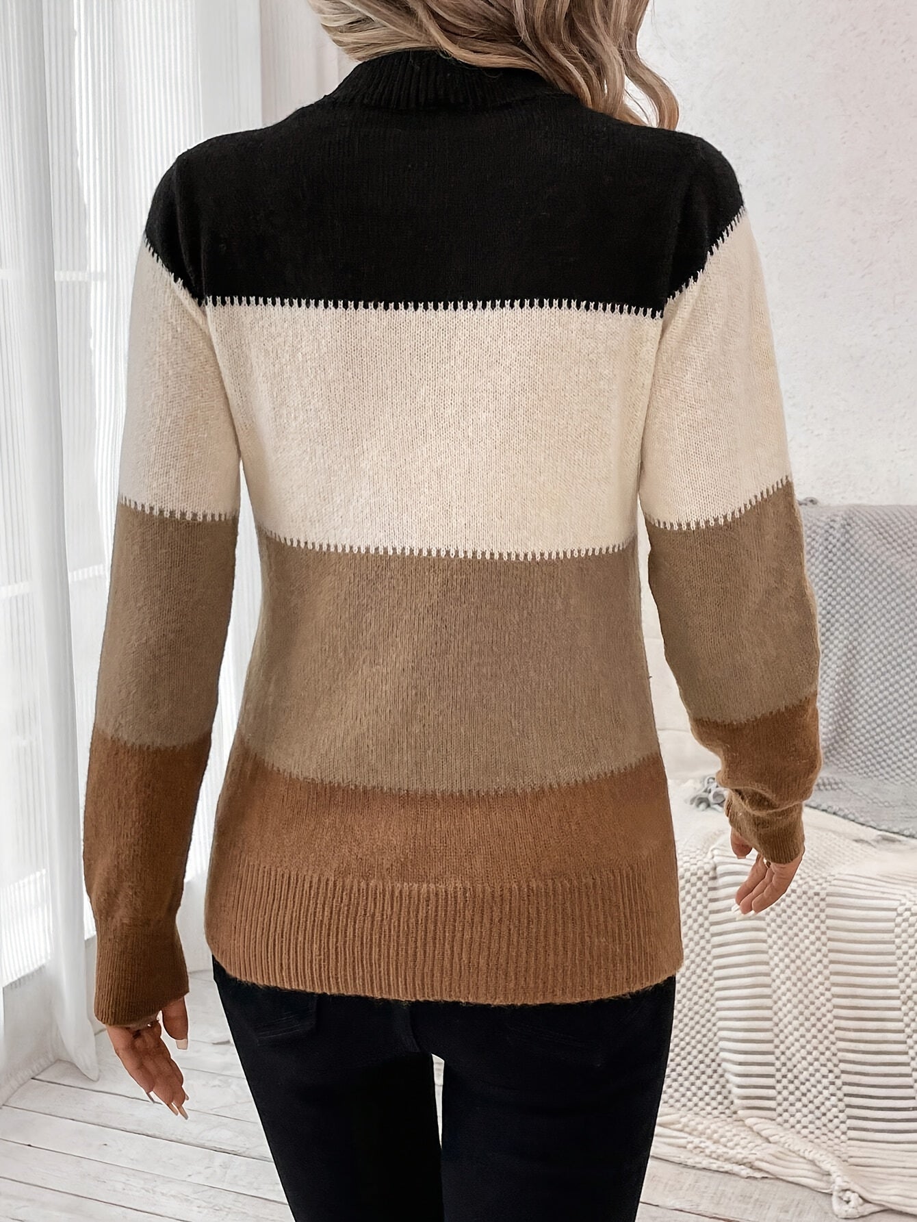 Striped Sweater – Stylish Comfort in Earthy Tones