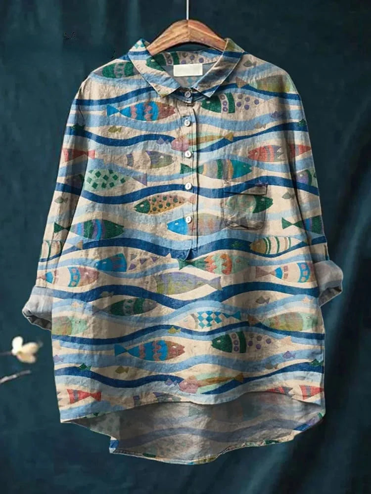 Jacqueline – Fish Art Shirt
