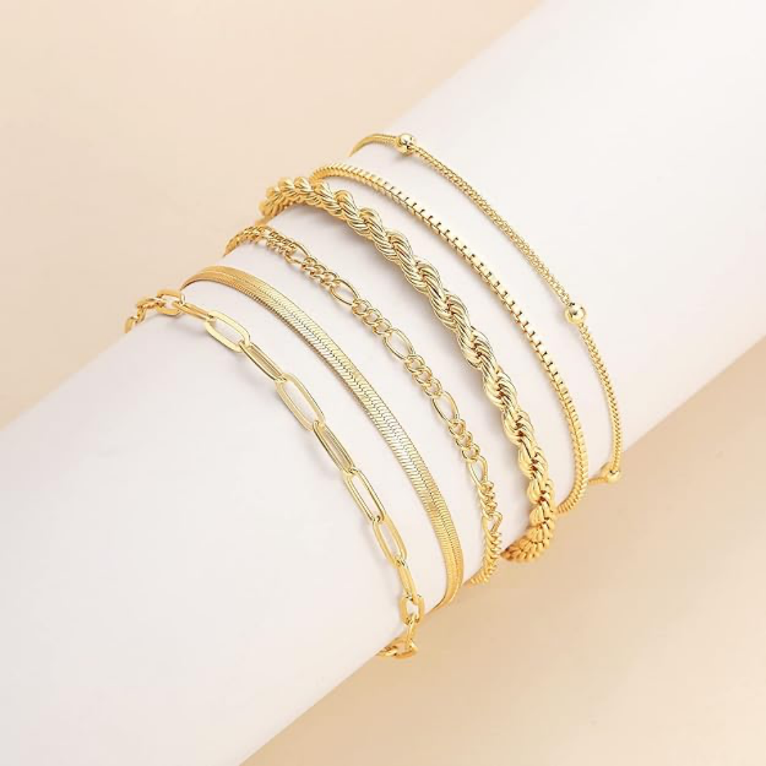 16K Gold Bracelet Set That Exudes Limitless Style & Earns Compliments Everywhere