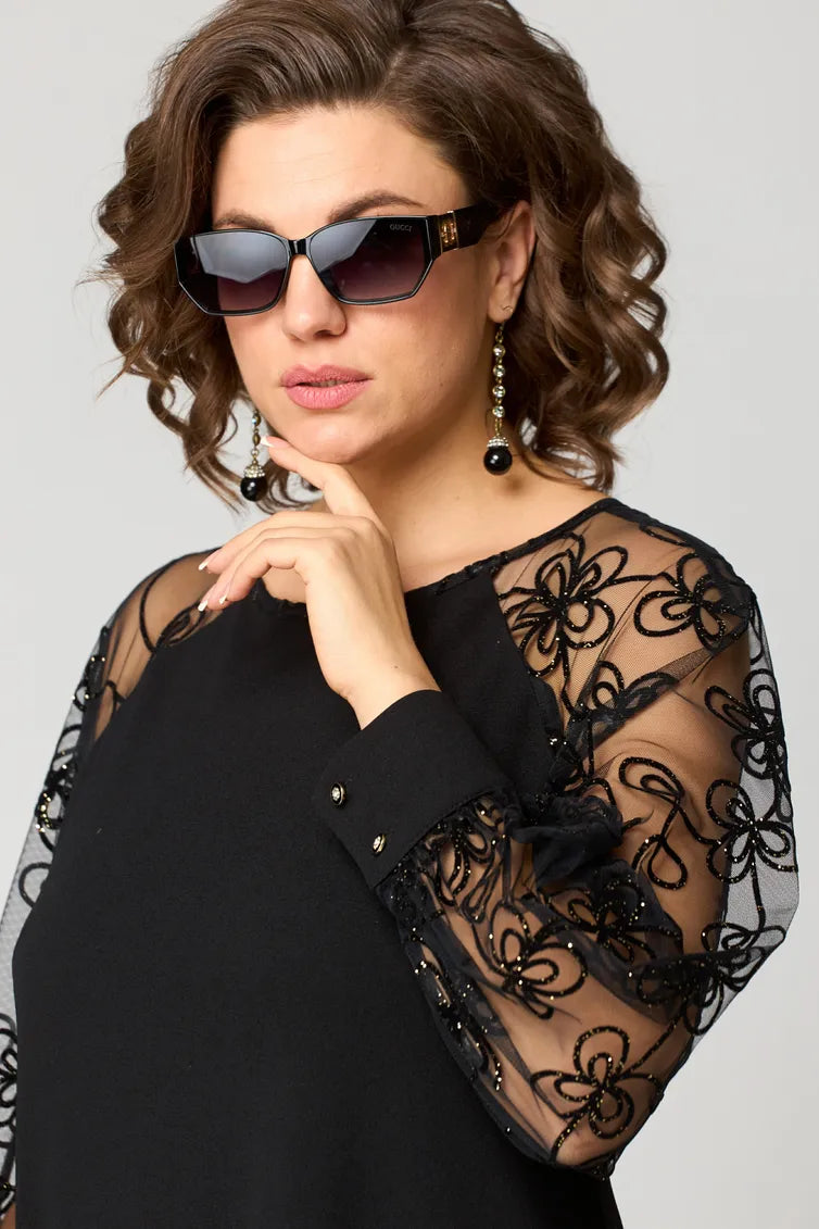 Marisela – Lace-Sleeve Dress