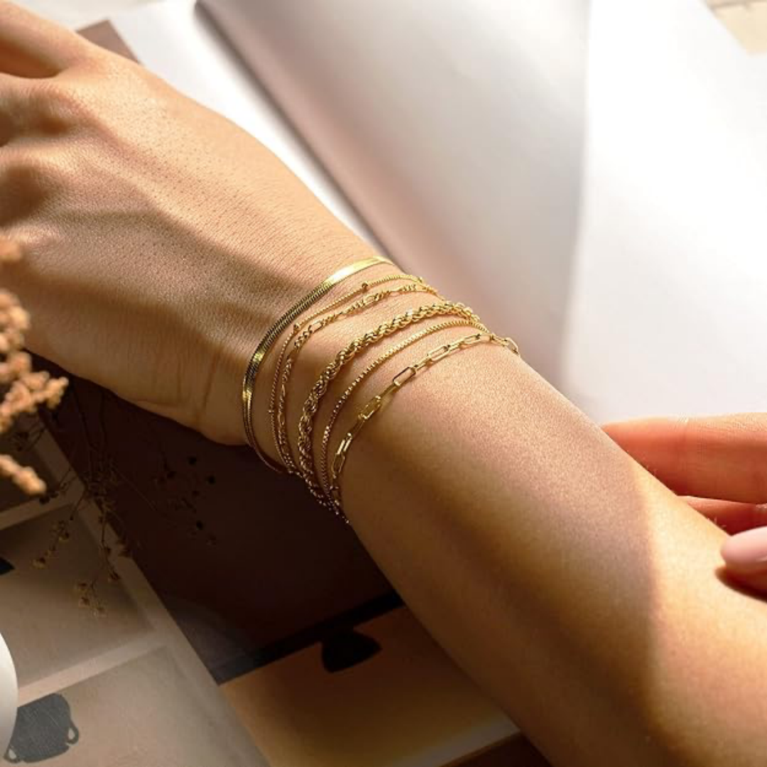 16K Gold Bracelet Set That Exudes Limitless Style & Earns Compliments Everywhere