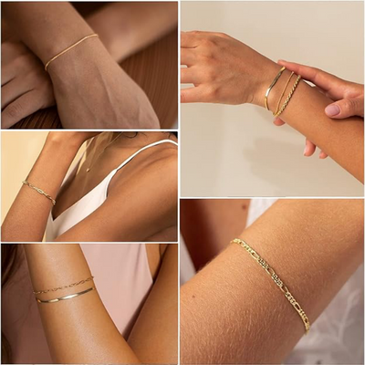 16K Gold Bracelet Set That Exudes Limitless Style & Earns Compliments Everywhere