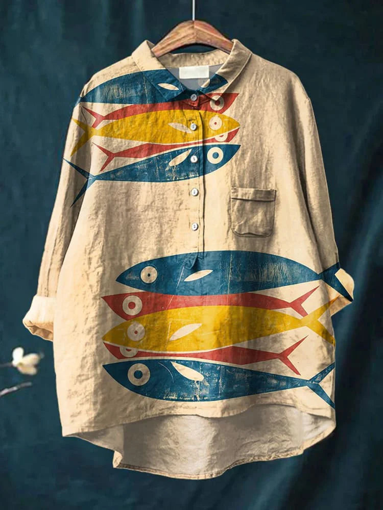 Jacqueline – Fish Art Shirt