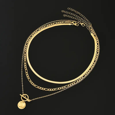 18K Gold Layered Necklace Set That Radiates Sophistication & Makes Every Outfit Shine