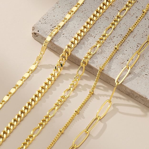 14K Gold Bracelet Set That Makes You Stand Out & Turns Heads (Adjustable)