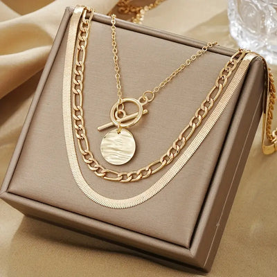 18K Gold Layered Necklace Set That Radiates Sophistication & Makes Every Outfit Shine