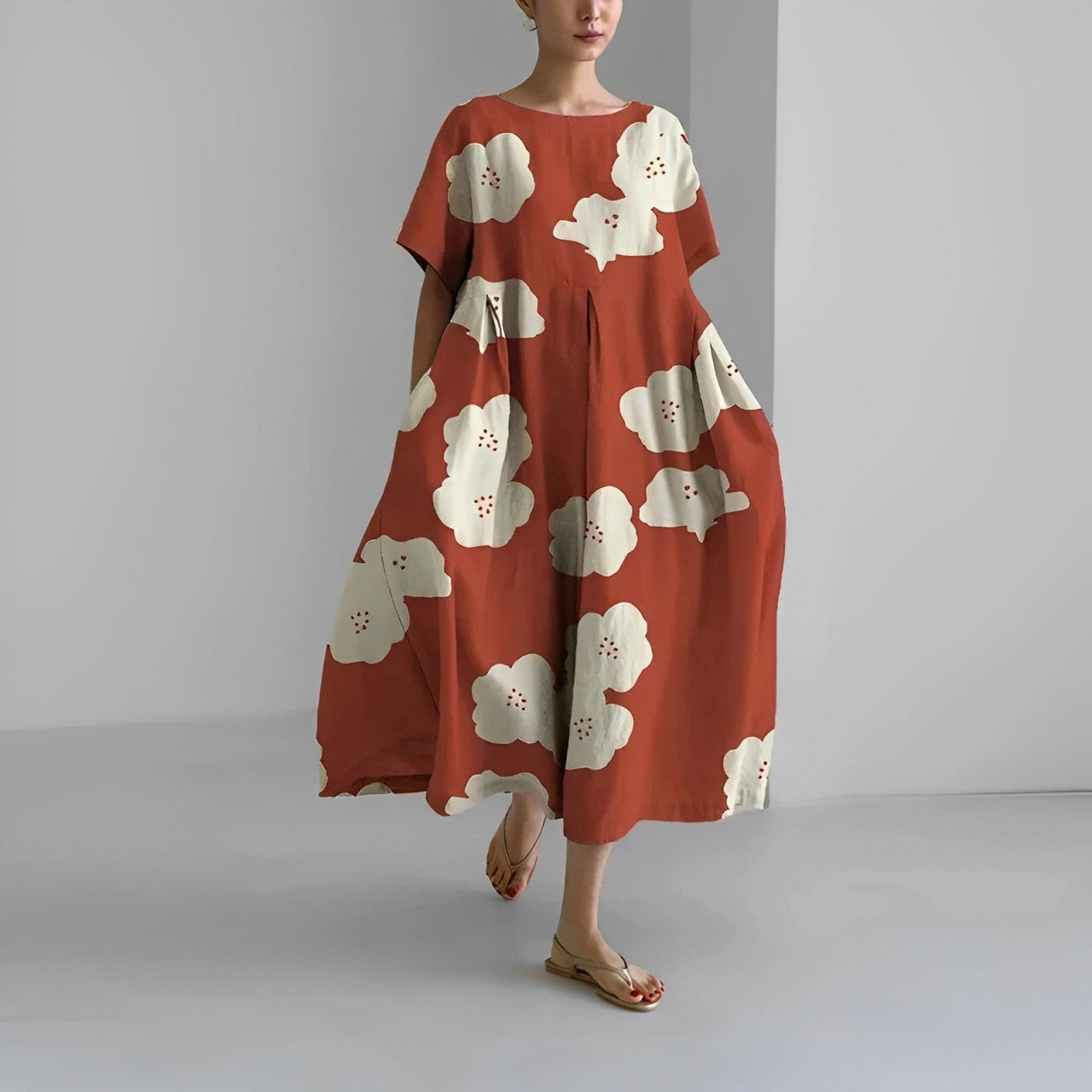 Solenne – Retro Big Swing Maxi Dress