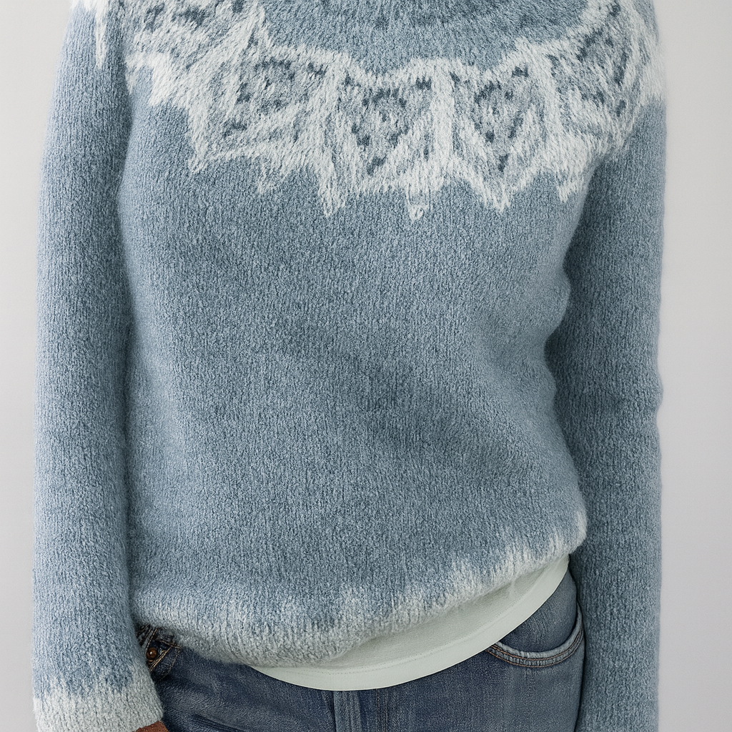 Creative Pattern Sweater – A Cozy Artistic Touch