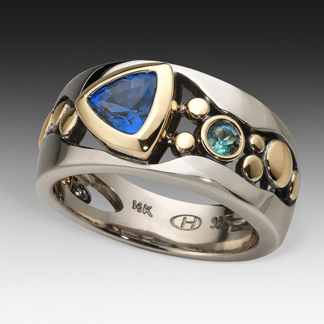 Vintage Blue Crystal Ring
