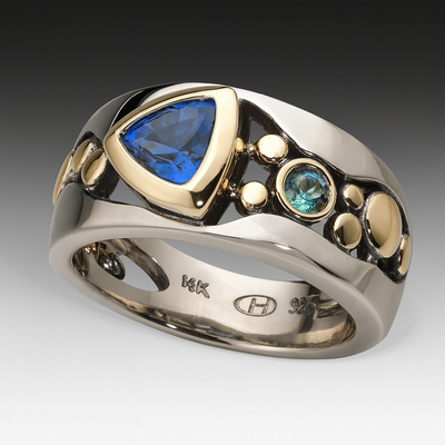 Vintage Blue Crystal Ring