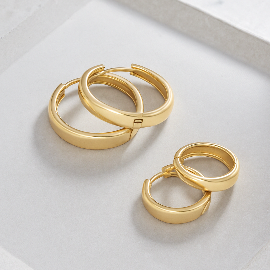 18K Gold Statement Hoops That Turn Heads Instantly & Elevate Your Style