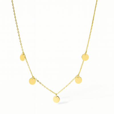 18K Gold Disc Necklace That Radiates Modern Charm & Earns You Endless Compliments