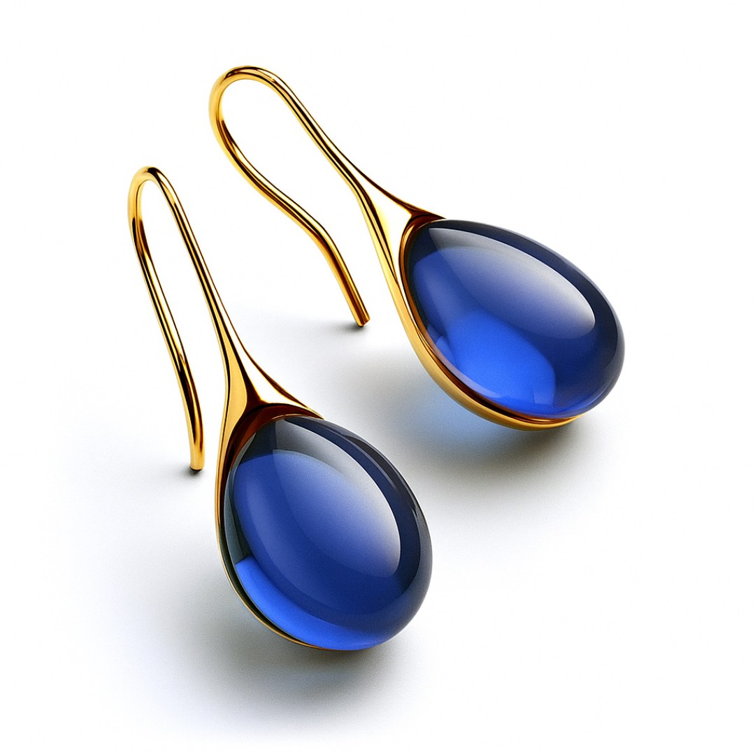 Crystal Drop Earrings in Gold and Silver