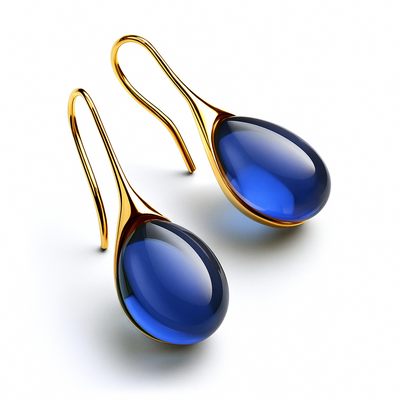 Crystal Drop Earrings in Gold and Silver