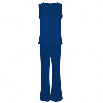 Valencia - Plus Size 2-Piece Set Round Neck Tank Top and Wide-Leg Pants