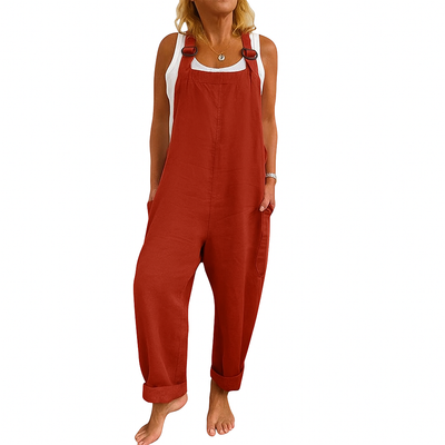 Briar- Relaxed Linen Overalls with Adjustable Straps and Pockets