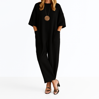 Zuleika – Minimalist One-Piece Jumpsuit with Pockets & Straight-Leg Pants