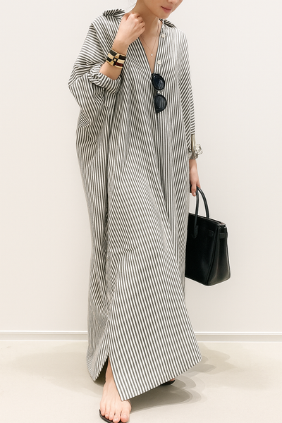 Giselle – Striped Peter Pan Collar Dress