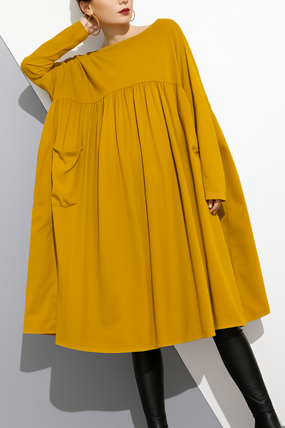 Maribel – Stylish Plus Size Cotton Shift Dress