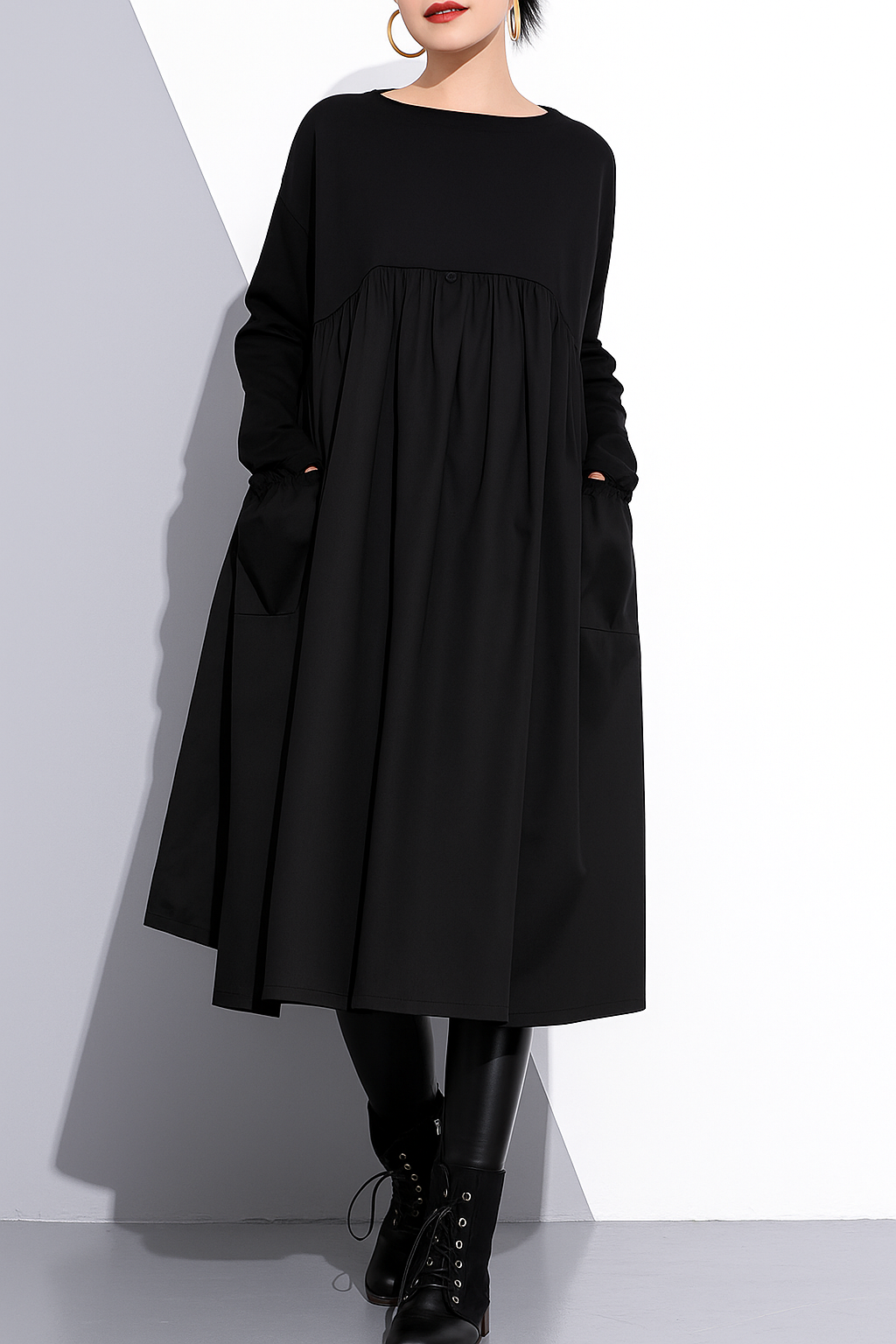 Maribel – Stylish Plus Size Cotton Shift Dress