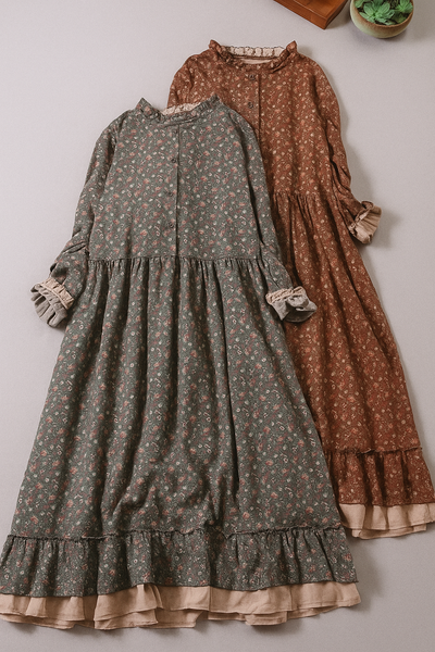 Ondine – Boho Ruffled Patchwork Dress