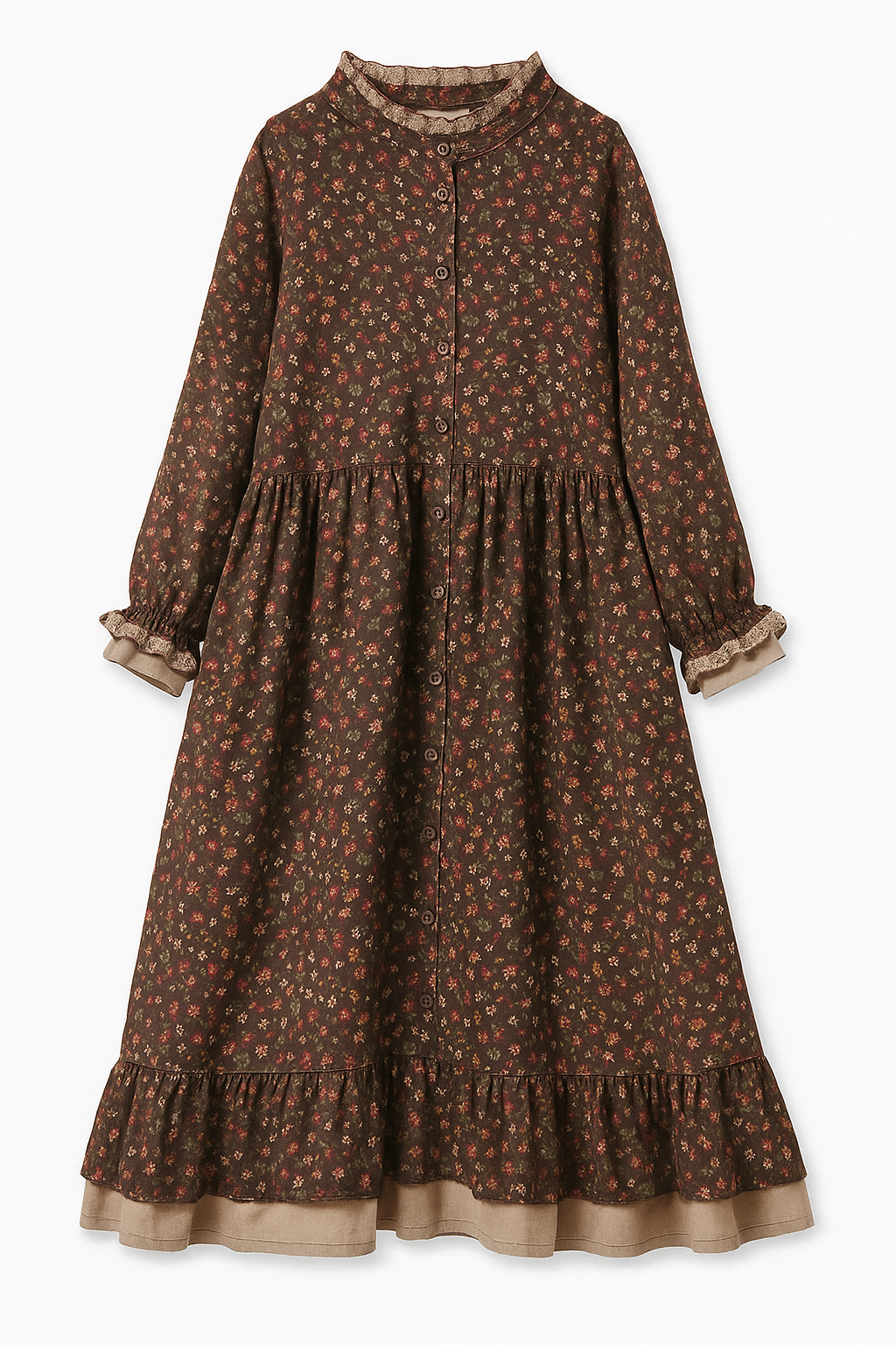 Ondine – Boho Ruffled Patchwork Dress
